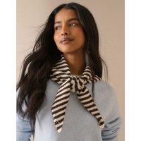 Nobody's Child Striped Triangle Scarf White/Black