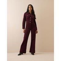 Nobody's Child X Louise Thompson Cord Long Sleeve Jumpsuit Red