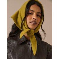 Nobody's Child Wool Blend Triangle Scarf Green