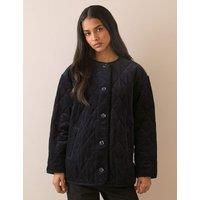 Nobody's Child Pure Cotton Cord Quilted Jacket Navy