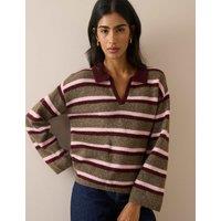 Nobody's Child Striped Collared Jumper with Wool Multi