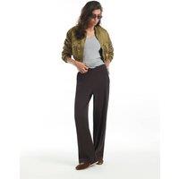 River Island Pure Cotton Wide Leg Joggers Dark Brown