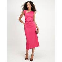 River Island Tie Side Midi Column Dress Pink