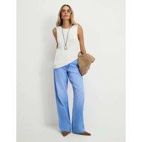 River Island Relaxed Mid Rise Straight Leg Jeans Bright Blue