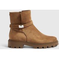 River Island Chunky Ankle Boots Beige