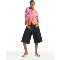 River Island Happy Face Relaxed Cardigan Pink Mix