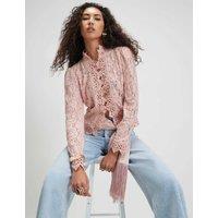 River Island Pure Cotton Lace Jacket Pink