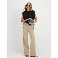 River Island Relaxed Mid Rise Straight Leg Jeans Beige