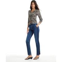 River Island Pure Cotton Mid Rise Cigarette Jeans Blue Denim