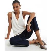 River Island V-Neck Cami Top Cream
