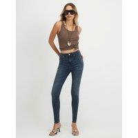 River Island Sculpting Skinny Jeans Dark Blue