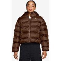 Nike Relaxed Hooded Puffer Jacket Brown