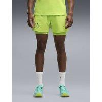 Puma x Hyrox 2-in-1 PWRMODE Sports Shorts Lime Green