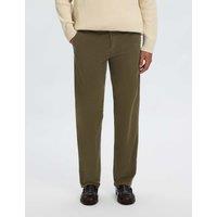 Selected Straight Fit Corduroy Chinos Green