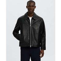 Selected Leather Jacket Black