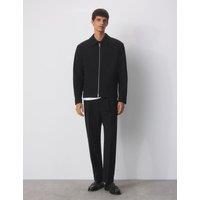 Selected Regular Fit Tapered Pleated Trousers Black