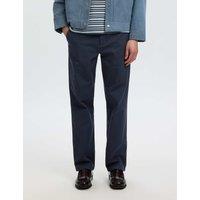 Selected Straight Fit Cotton Rich Twill Chinos Dark Navy