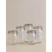 Kilner Set of 5 Round Glass Storage Jars Clear