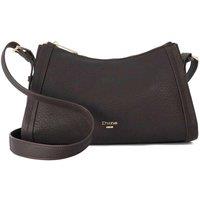 Dune London Curved Shoulder Bag Dark Brown