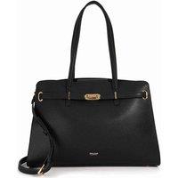 Dune London Leather Buckle Strap Tote Bag Black