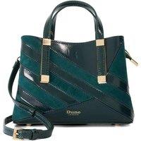 Dune London Leather Blend Striped Textured Tote Bag Teal