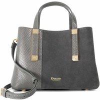 Dune London Leather Blend Mixed Texture Tote Bag Grey