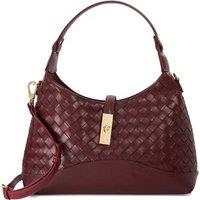 Dune London Woven Shoulder Bag Burgundy