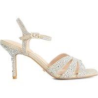 Dune London Embellished Ankle Strap Stiletto Heel Sandals Gold