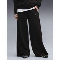 Puma Class Relaxed Wide Leg Lounge Joggers Black
