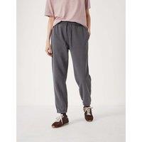 HUSH Cotton Rich Drawstring Cuffed Joggers Grey
