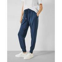 HUSH Modal Blend Tapered Cuffed Joggers Dark Navy