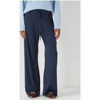 HUSH Modal Blend Drawstring Wide Leg Joggers Navy