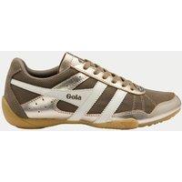 Gola Cascade Glimmer Lace Up Metallic Trainers Gold Mix