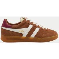Gola Cyclone Suede Lace Up Trainers Orange Mix