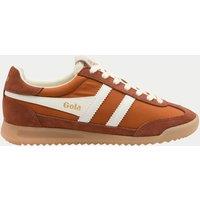 Gola Firefly Suede Lace Up Trainers Orange Mix
