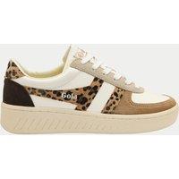 Gola Grandslam Safari Quadrant Leather Trainers White Mix