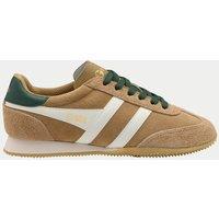 Gola Sprinter Suede Lace Up Trainers Beige Mix