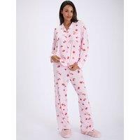 Boux Avenue Modal Rich Strawberry Print Pyjama Set Pink Mix