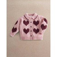 Mamas & Papas Knitted Heart Cardigan (0 Mths - 3 Yrs) Pink