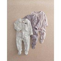 Mamas & Papas 3 Pack Floral Sleepsuits (0-2 Yrs) Multi