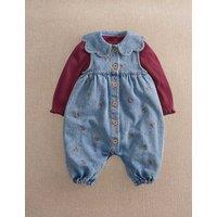 Mamas & Papas 2 Piece Berry Dungaree Outfit (0-2 Yrs) Blue