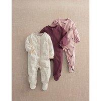 Mamas & Papas 3 Pack Cotton Rich Bramble Sleepsuits (0-24 Mths) Multi