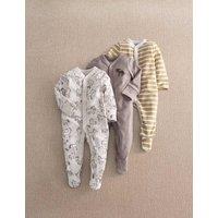 Mamas & Papas 3 Pack Horse Sleepsuits (0-2 Yrs) Multi