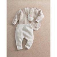 Mamas & Papas 2 Piece Cotton Rich Knitted Outfit (0-9 Mths) Grey