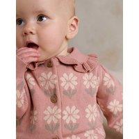 Mamas & Papas Pure Cotton Knitted Romper (0-12 Months) Pink
