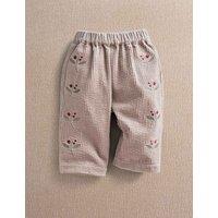 Mamas & Papas Cord Berry Embroidered Trousers (0-36 Mths) Pink