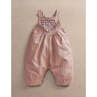 Mamas & Papas Pure Cotton Heart Dungarees (0-24 Months) Pink