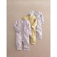 Mamas & Papas 3 Pack Pure Cotton Floral Sleepsuits (0-24 Mths) Multi