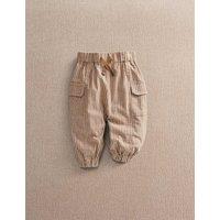 Mamas & Papas Pure Cotton Gingham Cargo Joggers (0-3 Yrs) Beige
