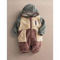 Mamas & Papas Fleece Colour Block Pramsuit (0-24 Months) Multi